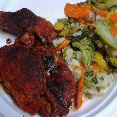 A picture of Spicy Dry rubbed ribs in oven.