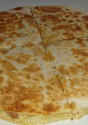 A picture of Spicy Cheese & Bacon Quesadillas.