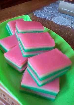 Foto resep Kue lapis terigu dan kanji