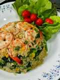 ข้าวผัดกุ้งสไตล์คาเฟ่