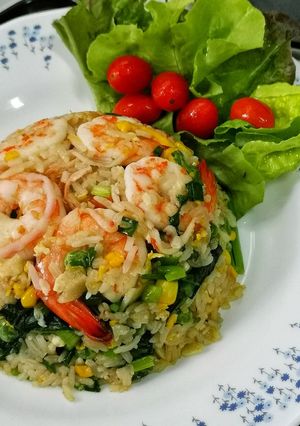รูปของ ข้าวผัดกุ้งสไตล์คาเฟ่