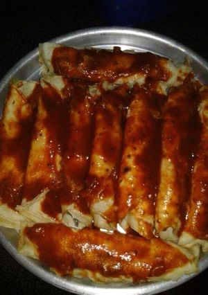 Una foto de Canelones de acelga
