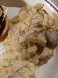 Mashed Potato Salad with Hamburgers