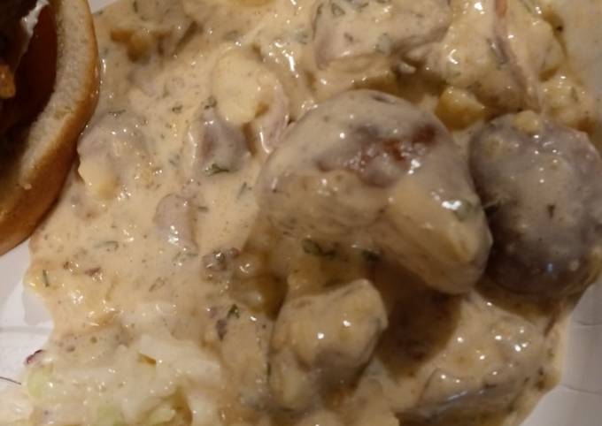 Recipe: Tasty Mashed Potato Salad with Hamburgers
