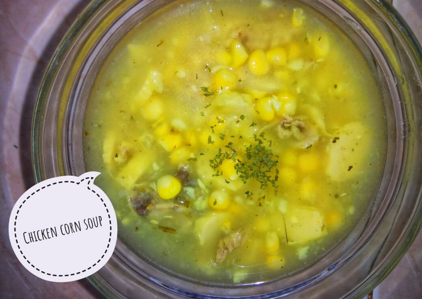 Simple Chicken corn soup