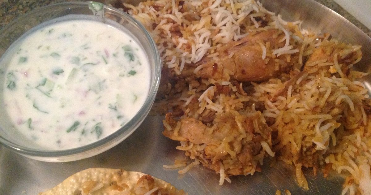 Dum Raita Chicken Dum Biryani With Raita Recipe by Vivek Raman - Cookpad