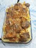 Mostacholes con salsa de carne