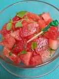 Watermelon 🍉 & Mint Salad With Lemony Honey Dressing