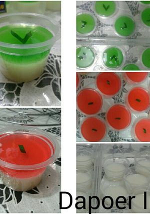 Foto resep 2• Silky Puding Pandan 2 warna