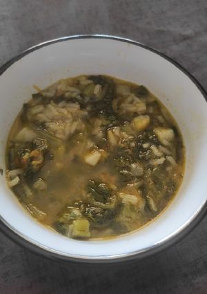 Φωτογραφία της συνταγής Πράσινη σούπα 🥗 ή άλλως green borch (зеленый борщ)