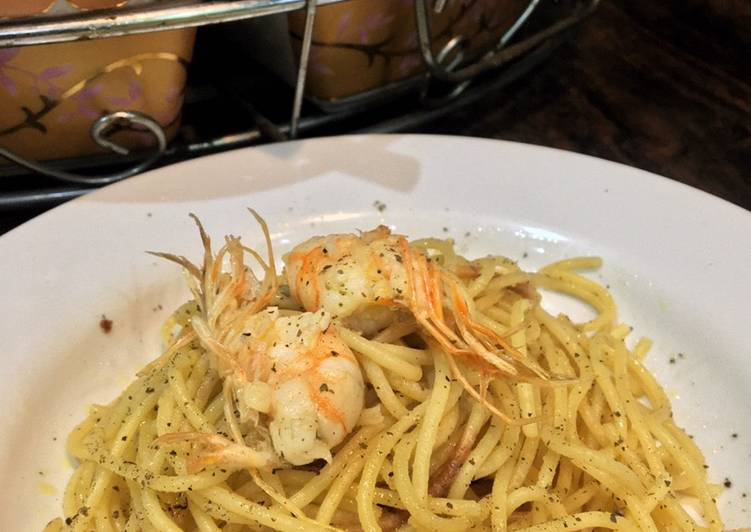 Spaghetti aglio e olio simpel 🥰