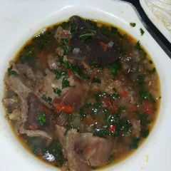 A picture of Goat meat Peppersoup.