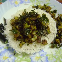 A picture of Neem Aloo Bhaja.