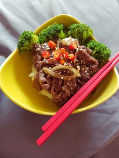 Foto resep Beef rice bowl
