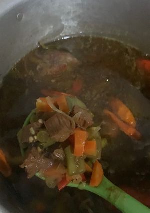 Foto resep Asem asem wortel buncis daging sapi