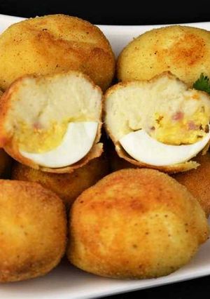 Una foto de Croquetas de huevo