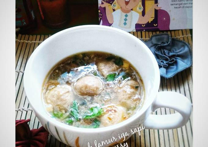 Bakso kuah lamur iga sapi