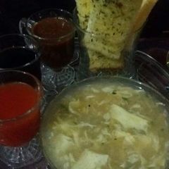 A picture of Chicken Corn Egg Soup.