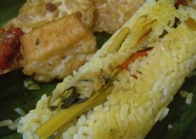 Nasi bakar jamur teri