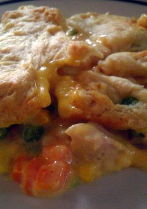 A picture of easy cheesy chicken pot pie.
