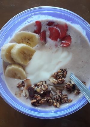 Foto resep Pinky Vanilla Outmeal