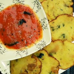 A picture of Coriander crispy puri.