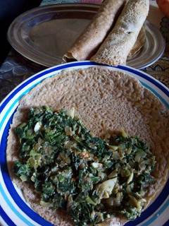 Una foto de Canelones de espinaca (Panqueques integrales)