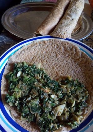 Una foto de Canelones de espinaca (Panqueques integrales)