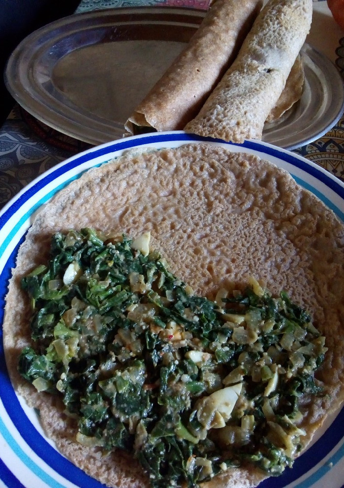 Una foto de Canelones de espinaca (Panqueques integrales)