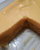 Postre tipo flan de limón y vainillas