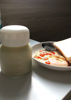 Hình của món Sữa đậu gà bí yến mạch.