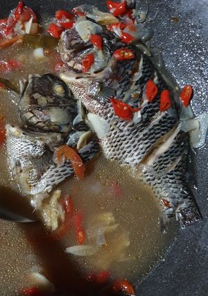 Foto resep Ikan mas/Mujaer rebus (steam)