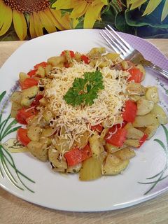 Bazsalikomos párolt cukkini recept fotója