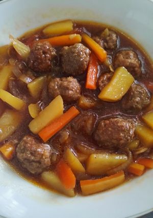 Foto resep Semur bistik bola daging
