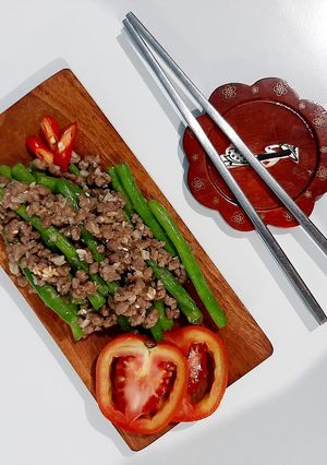 Foto resep Ca buncis daging cincang