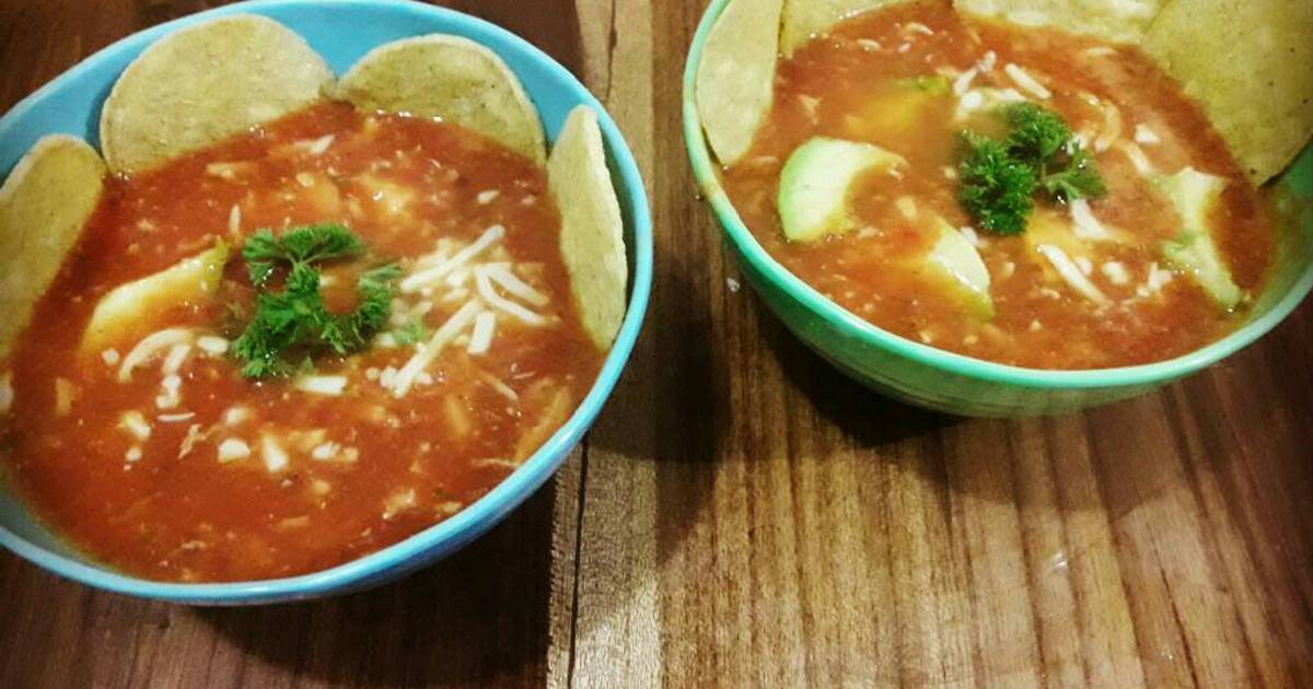 Sopa Azteca!!! Receta de Monii Oviedo- Cookpad