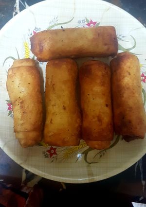 A picture of Barbecue roll #EidMeetup appetizer.