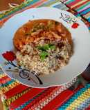Strogonof de pollo con arroz integral 🍚