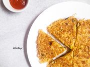 Gambar omelet telur mie