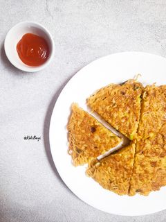 Foto resep Omelet Mie (Pizza Mie)