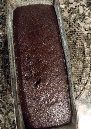 Una foto de Budín de chocolate húmedo