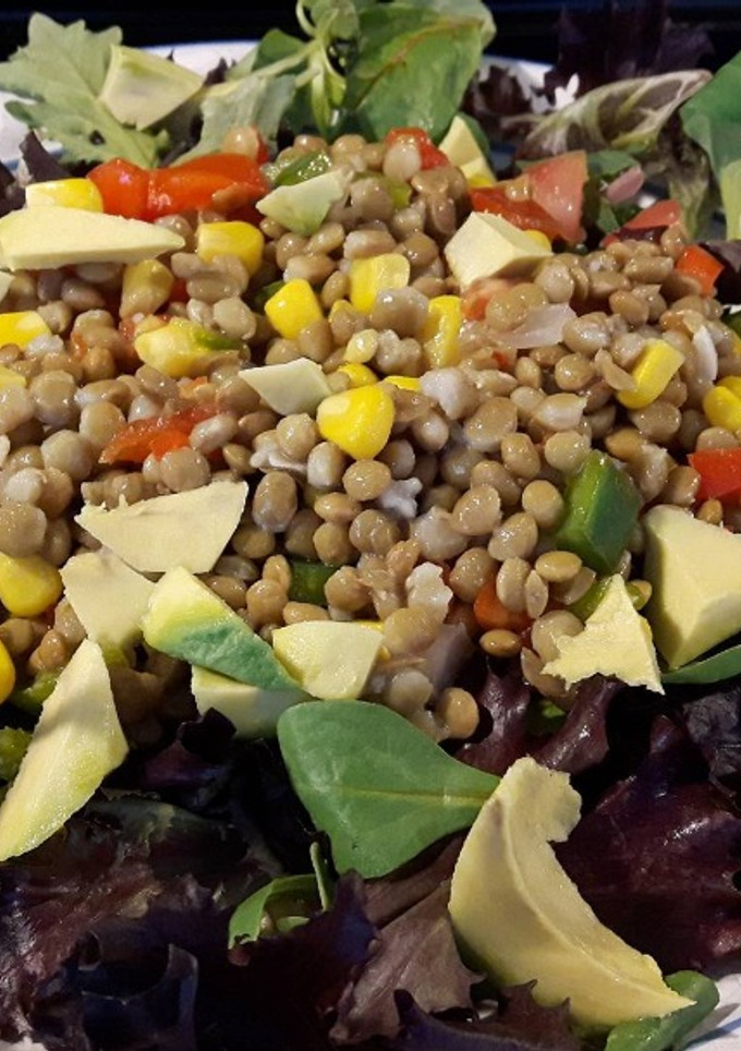 Una foto de Ensalada de lentejas