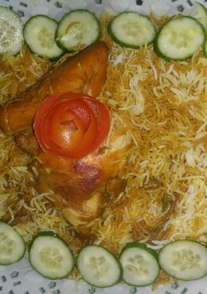 صورة لوصفة اسهل واسرع كبسة دجاج