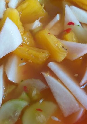 Foto resep Asinan nanas, bengkuang, timun