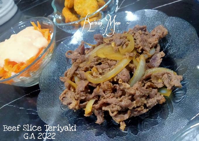 Resep 5. Beef slice Teriyaki oleh Kaivan Mom - Cookpad