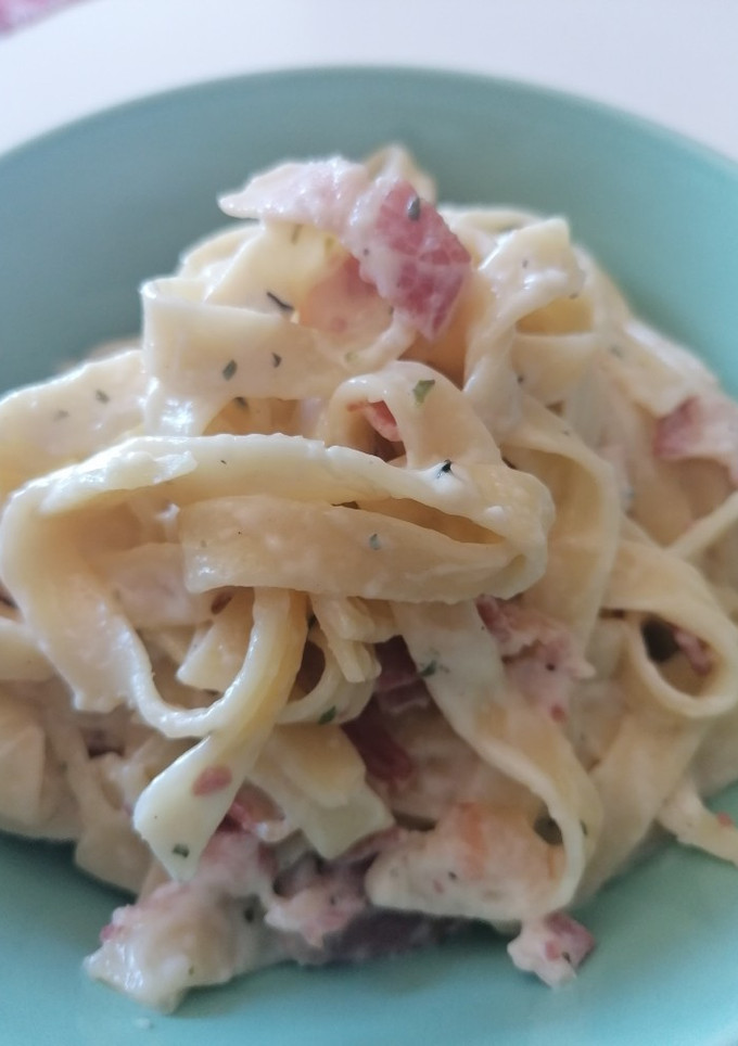 Una foto de Pasta carbonara