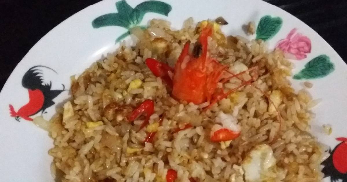 Resep Nasi  goreng telur  udang rumahan oleh Meydameylun Mey 