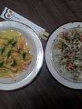 baked salmon wih rice crab saute and dill hollandaise