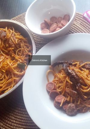 A picture of Sauced  Pasta.
