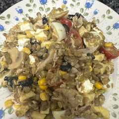 Una foto de 642. Ensalada de lentejas, manzana y codornices (principal)